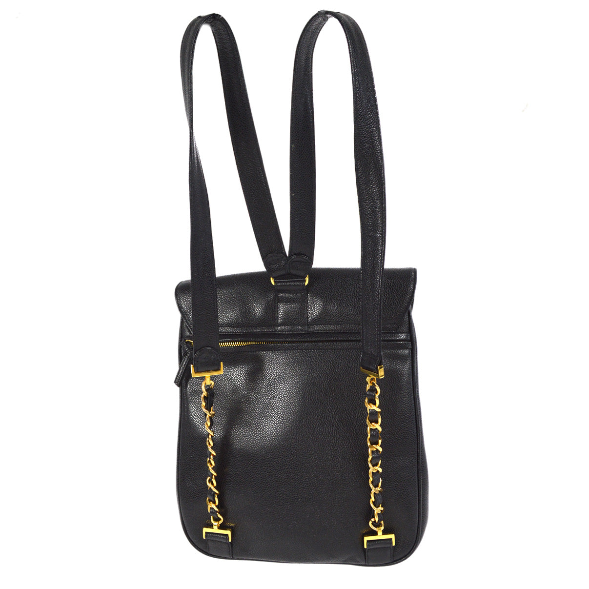 CHANEL 1994-1996 Pocket Backpack Black Caviar 97481