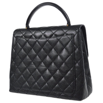 CHANEL 1997-1999 Quilted Kelly 30 Black Caviar 78297