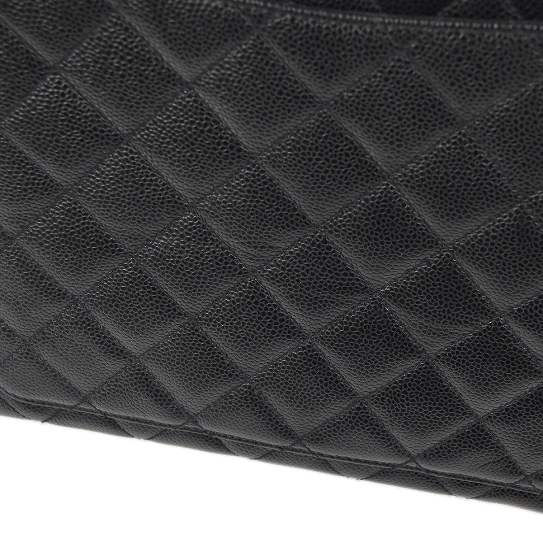 CHANEL 1997-1999 Quilted Kelly 30 Black Caviar 78297