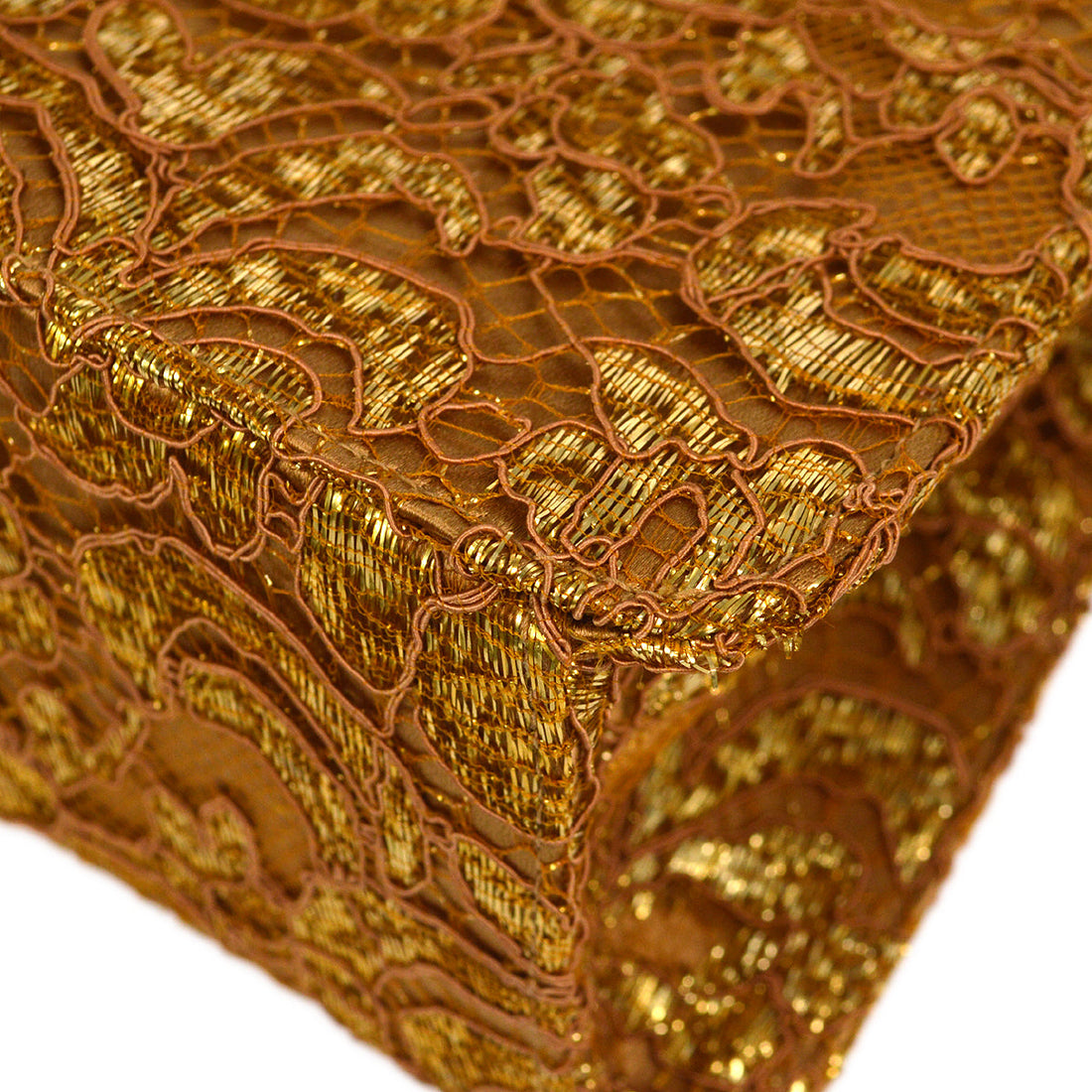 Chanel * 1997-1999 Double Sided Turnlock Handbag Satin Lace