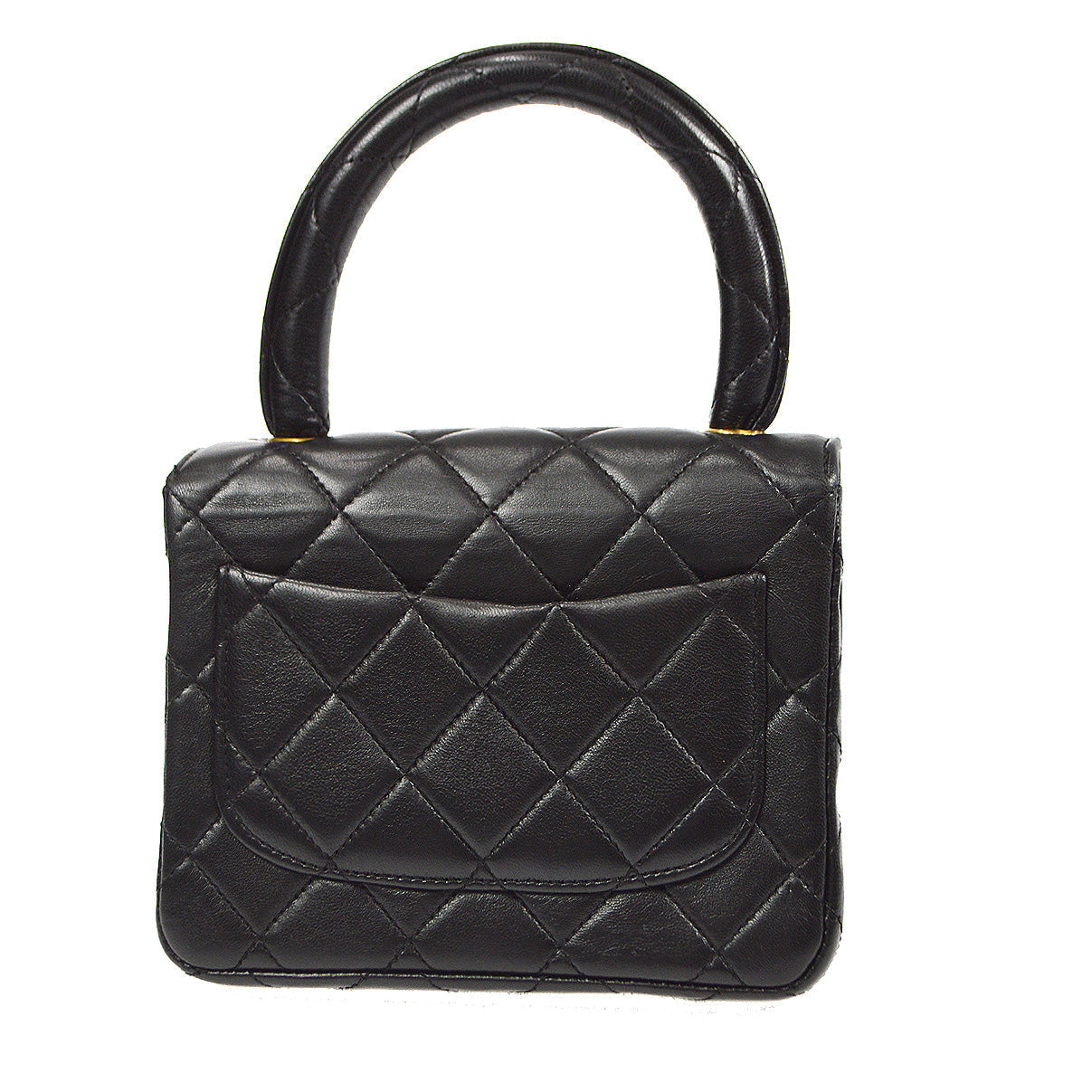 Chanel Classic Flap Micro Square HandBag Black Lambskin 91607