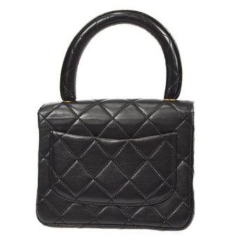 Chanel Classic Flap Micro Square HandBag Black Lambskin 91607