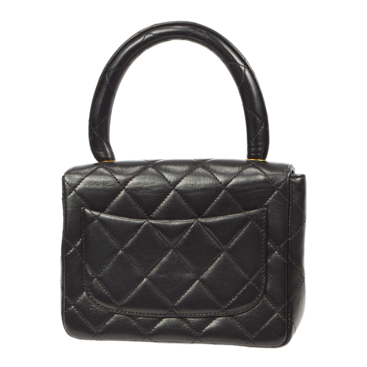 Chanel Classic Flap Micro Square HandBag Black Lambskin 96837