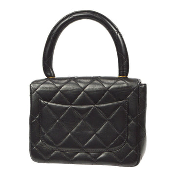 Chanel Classic Flap Micro Square HandBag Black Lambskin 96837