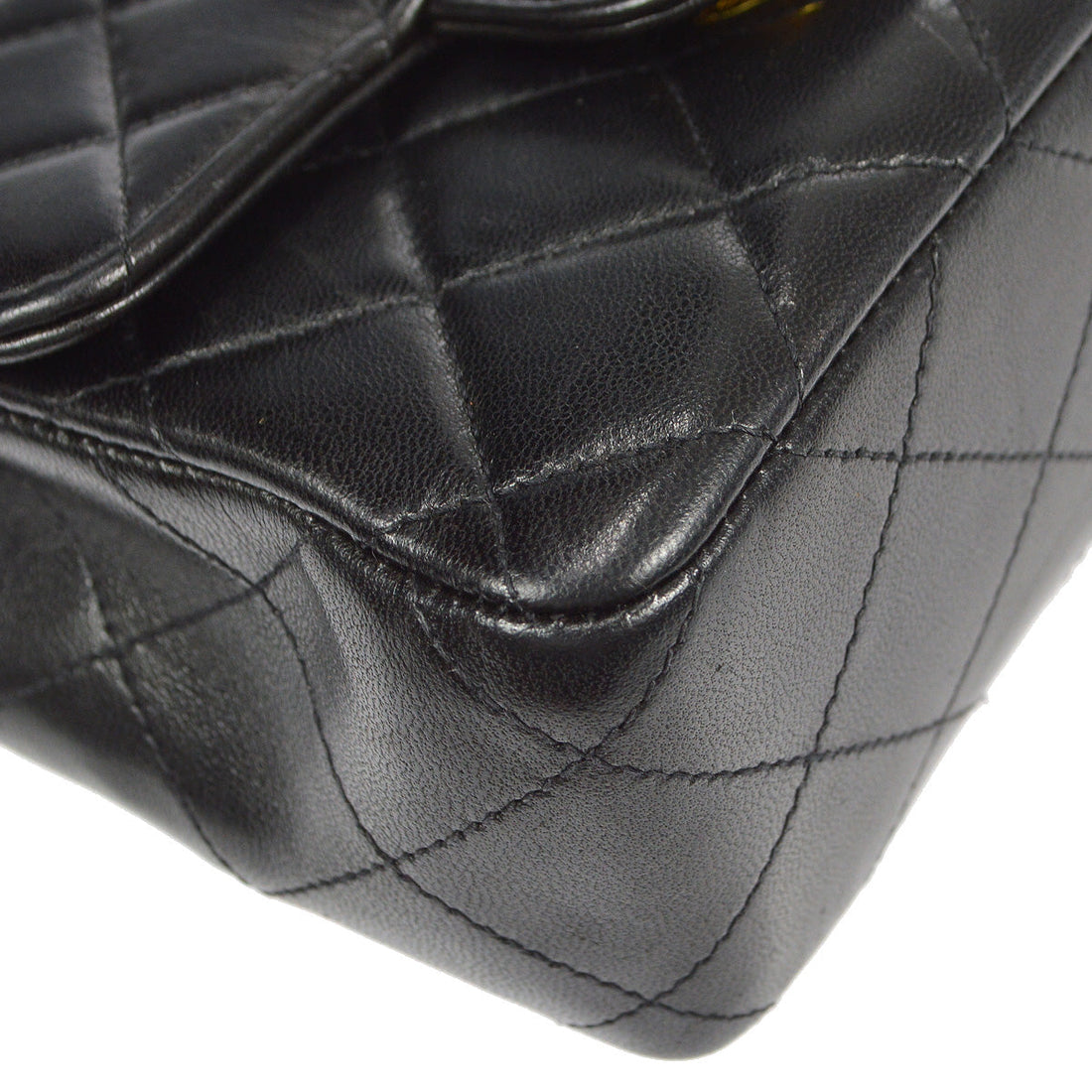 Chanel Classic Flap Micro Square HandBag Black Lambskin 96837