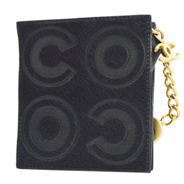 CHANEL 2001 COCO Key Case Pony Hair Black 68032
