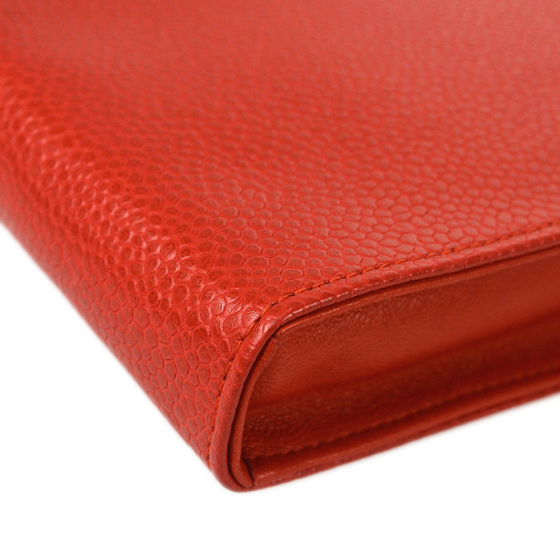 CHANEL 1997-1999 Timeless Phone Case Red Caviar 67940