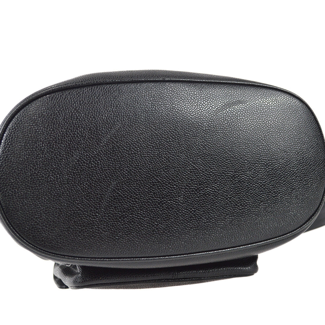 Chanel Bucket Drawstring Chain Shoulder Bag Black Caviar