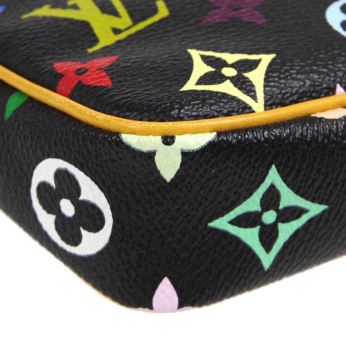 LOUIS VUITTON Pochette Accessoires Handbag Black Multicolor M92648 78345