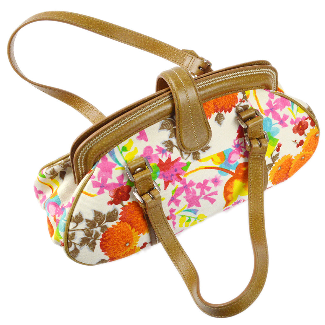 CHRISTIAN DIOR Flower HandBag Multicolor 78603