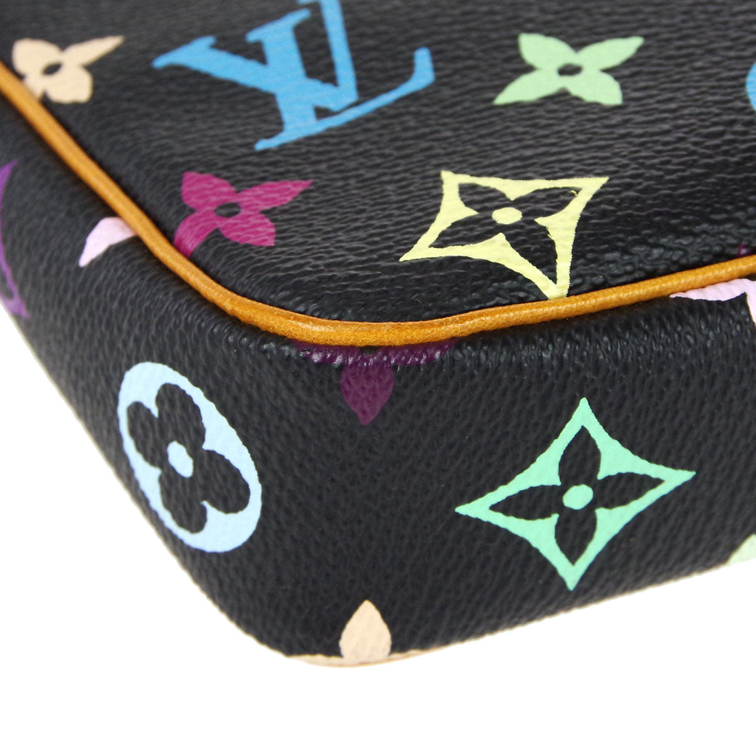 LOUIS VUITTON Pochette Accessoires Handbag Black Multicolor M92648 97881