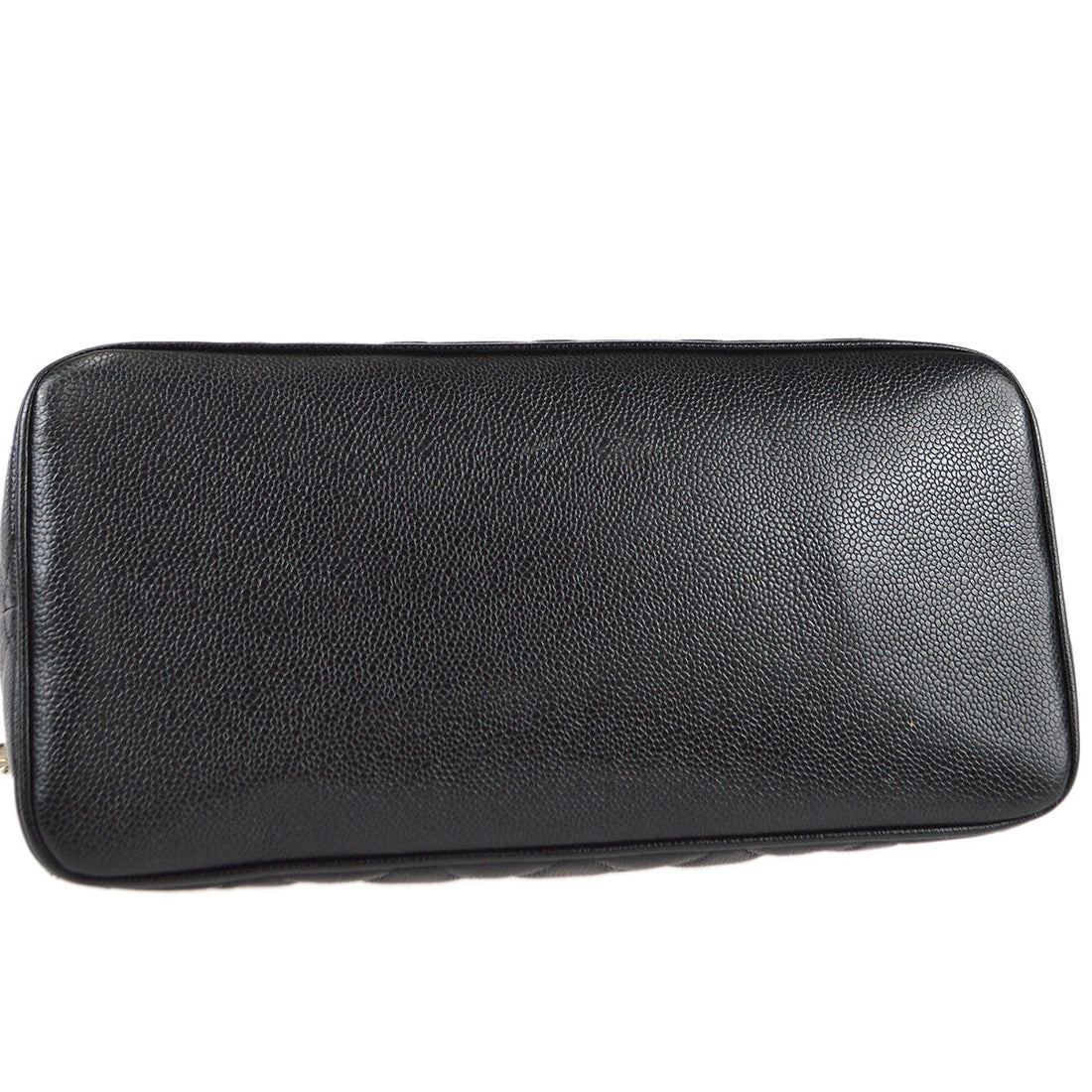 Chanel Medallion Quilted Tote HandBag Black Caviar 78590