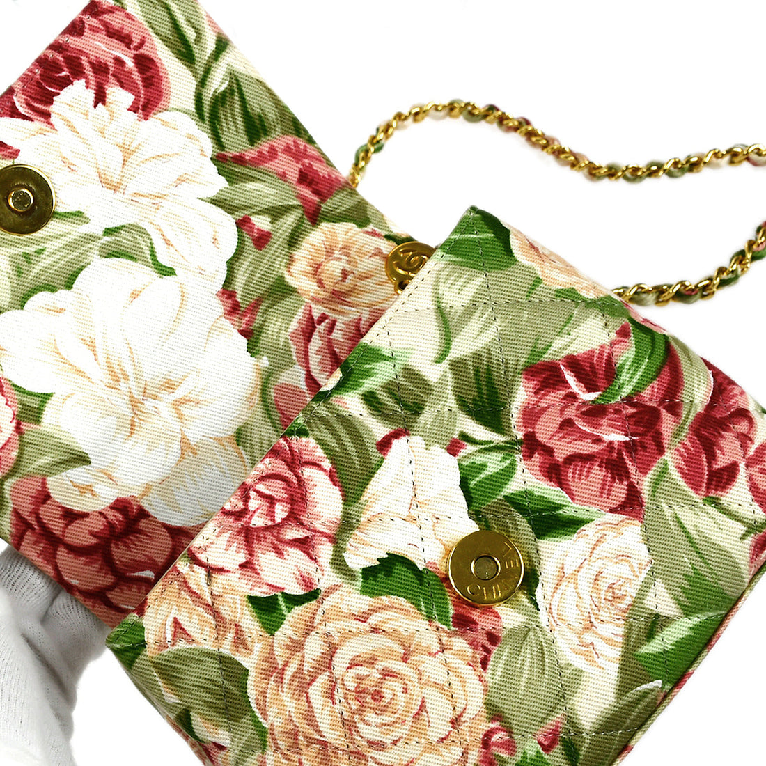 Chanel Camellia Single Chain Shoulder Bag Multicolor