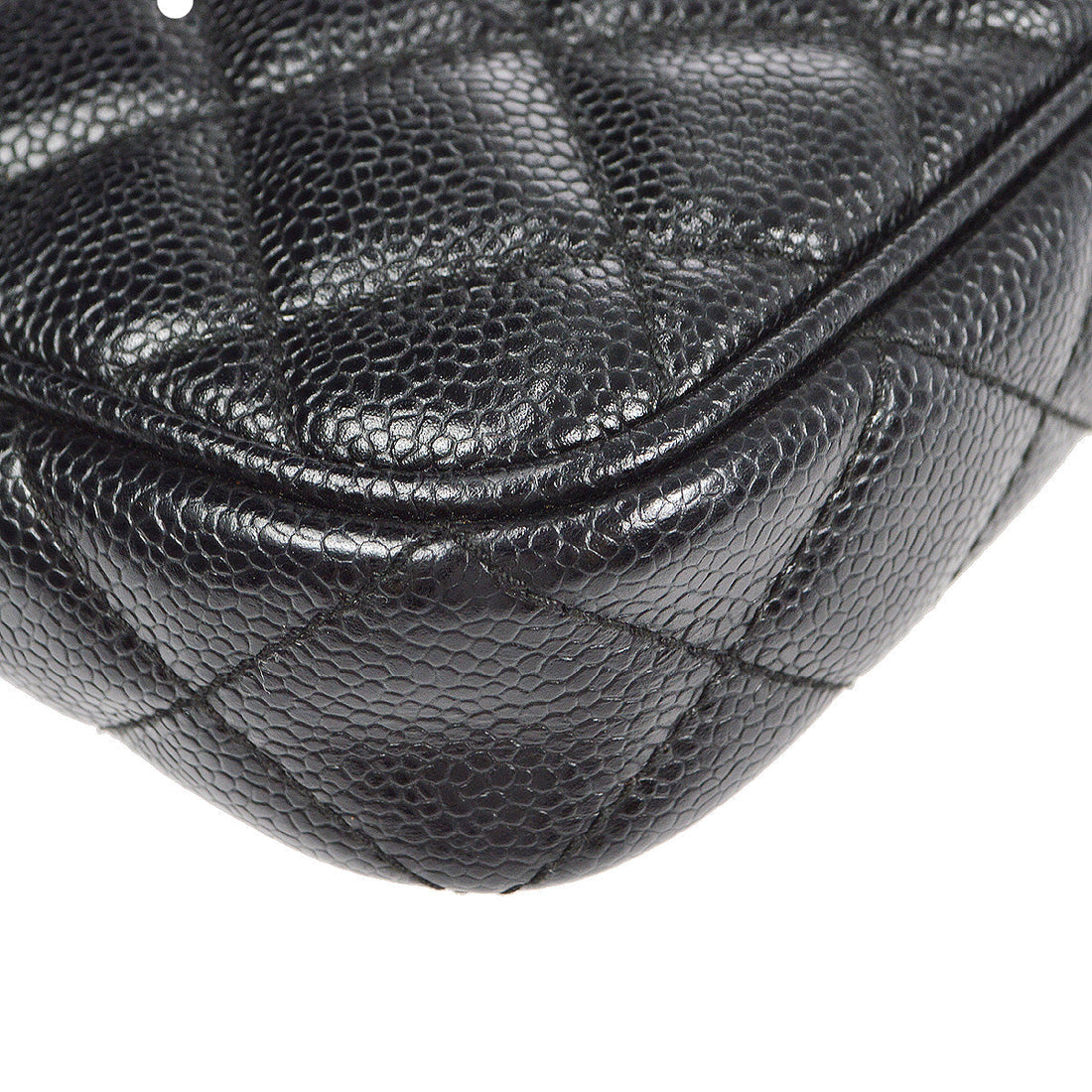 Chanel 2001-2003 Shoulder Bag Black Caviar