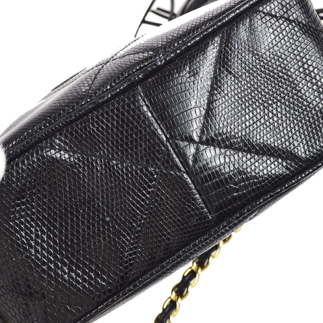Chanel * 1986-1988 Camera Bag Mini Black Lizard
