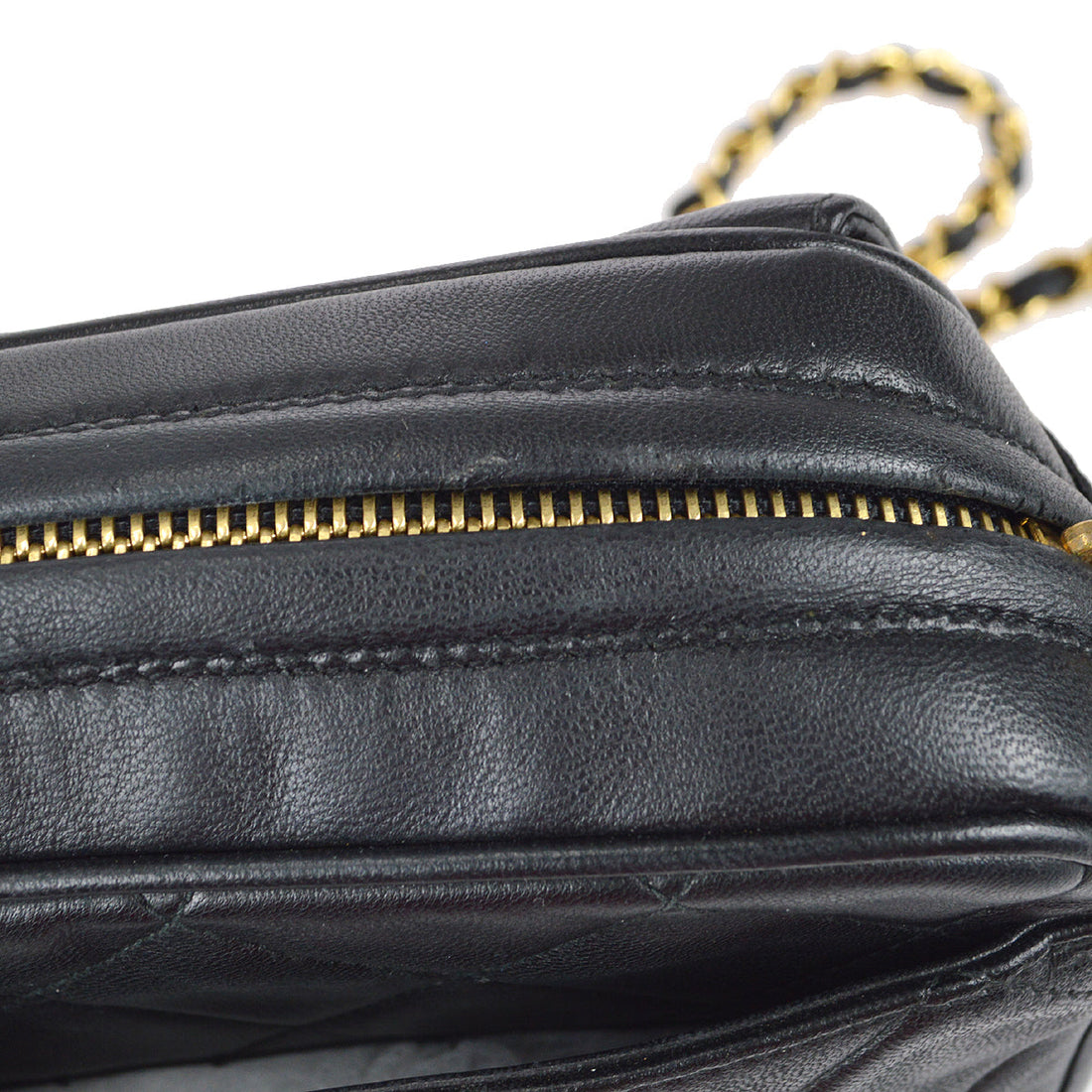 Chanel Chain Shoulder Bag Black Lambskin