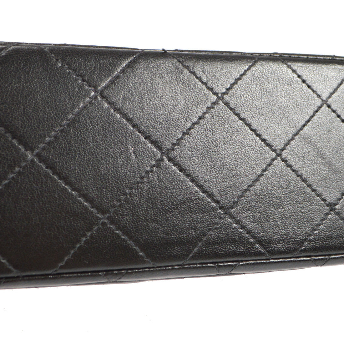 Chanel 1991-1994 Classic Double Flap Small Shoulder Bag Black Lambskin