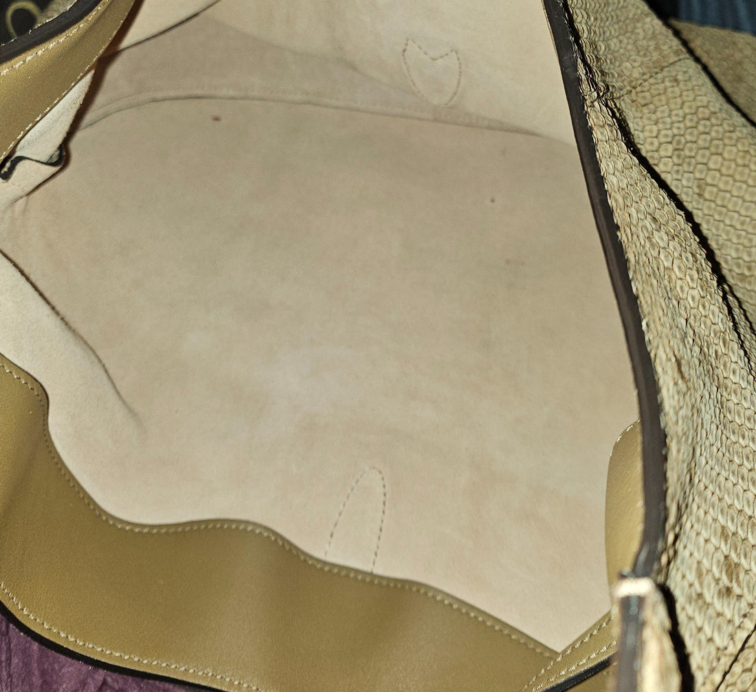 Gucci Jackie golden python hobo w gold hardware