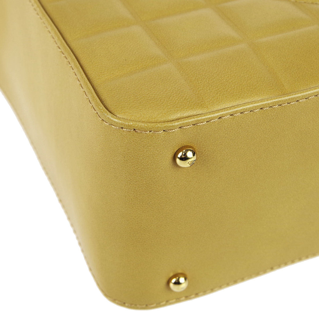 Chanel * Choco Bar Shoulder Bag Beige Lambskin