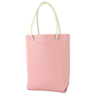 Chanel * Essential Tote Bag Pink White Calfskin