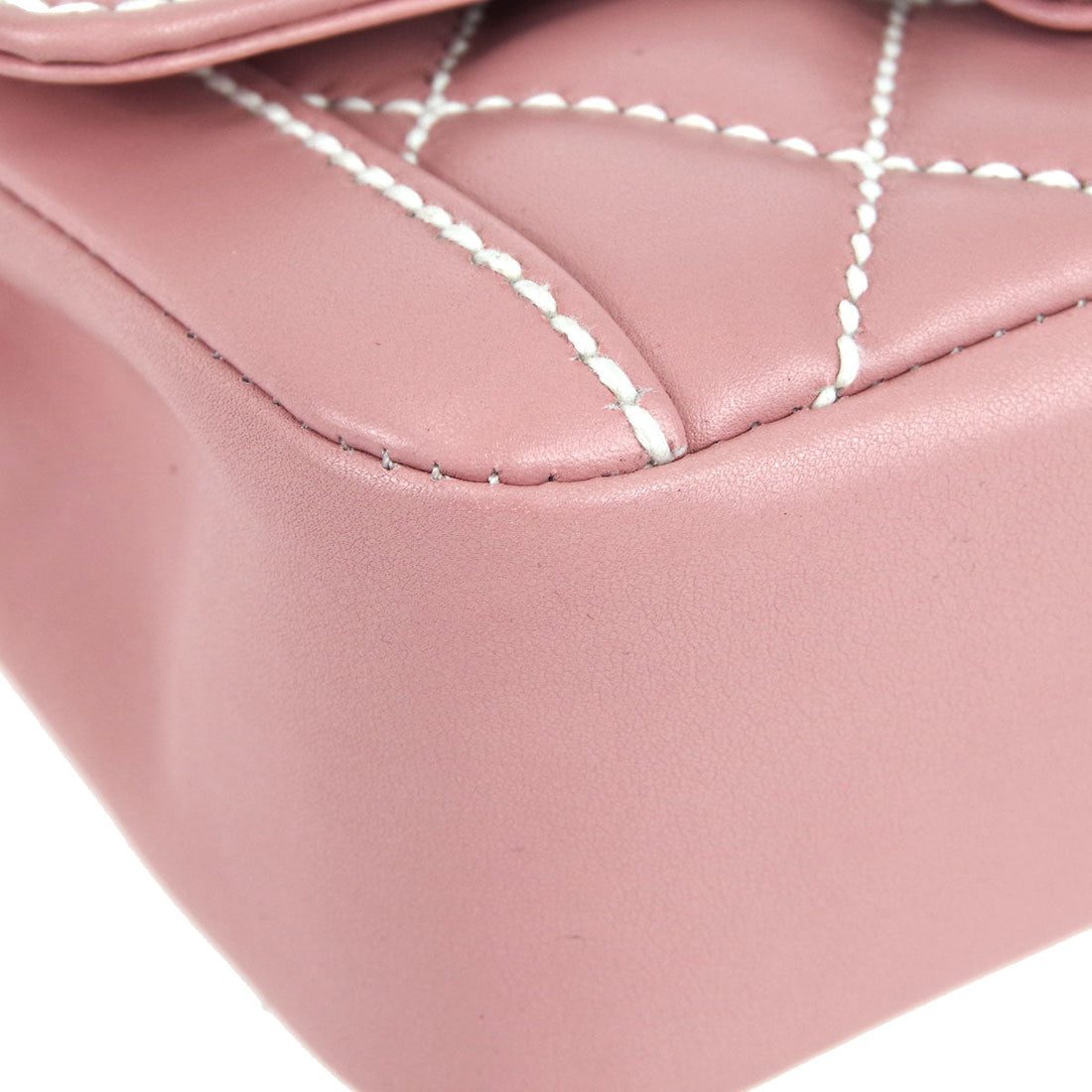 Chanel * Wild Stitch Handbag Pink Calfskin