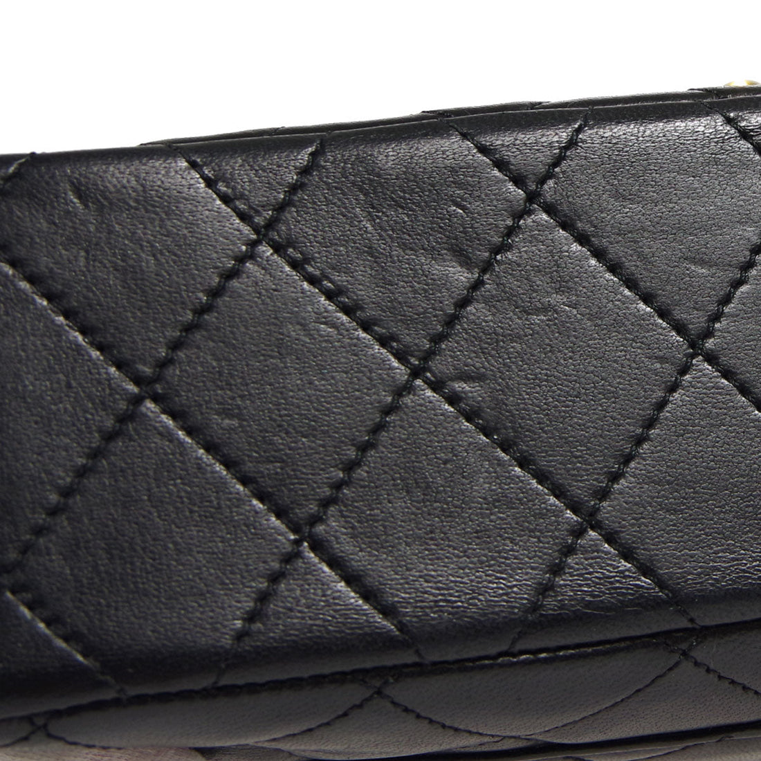 Chanel * Paris Limited Double Flap Medium Chain Shoulder Bag Black Bordeaux Lambskin