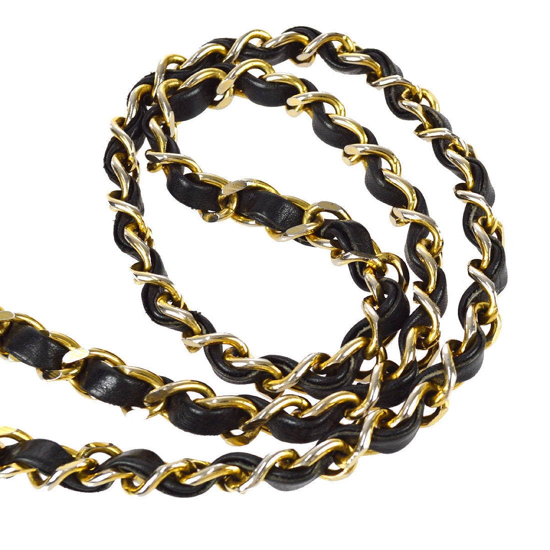 Chanel Bicolore Bucket Chain Shoulder Bag Black Lambskin