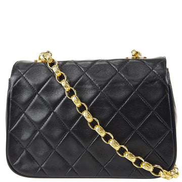 Chanel * Classic Flap Bijou Chain Shoulder Bag Black Lambskin