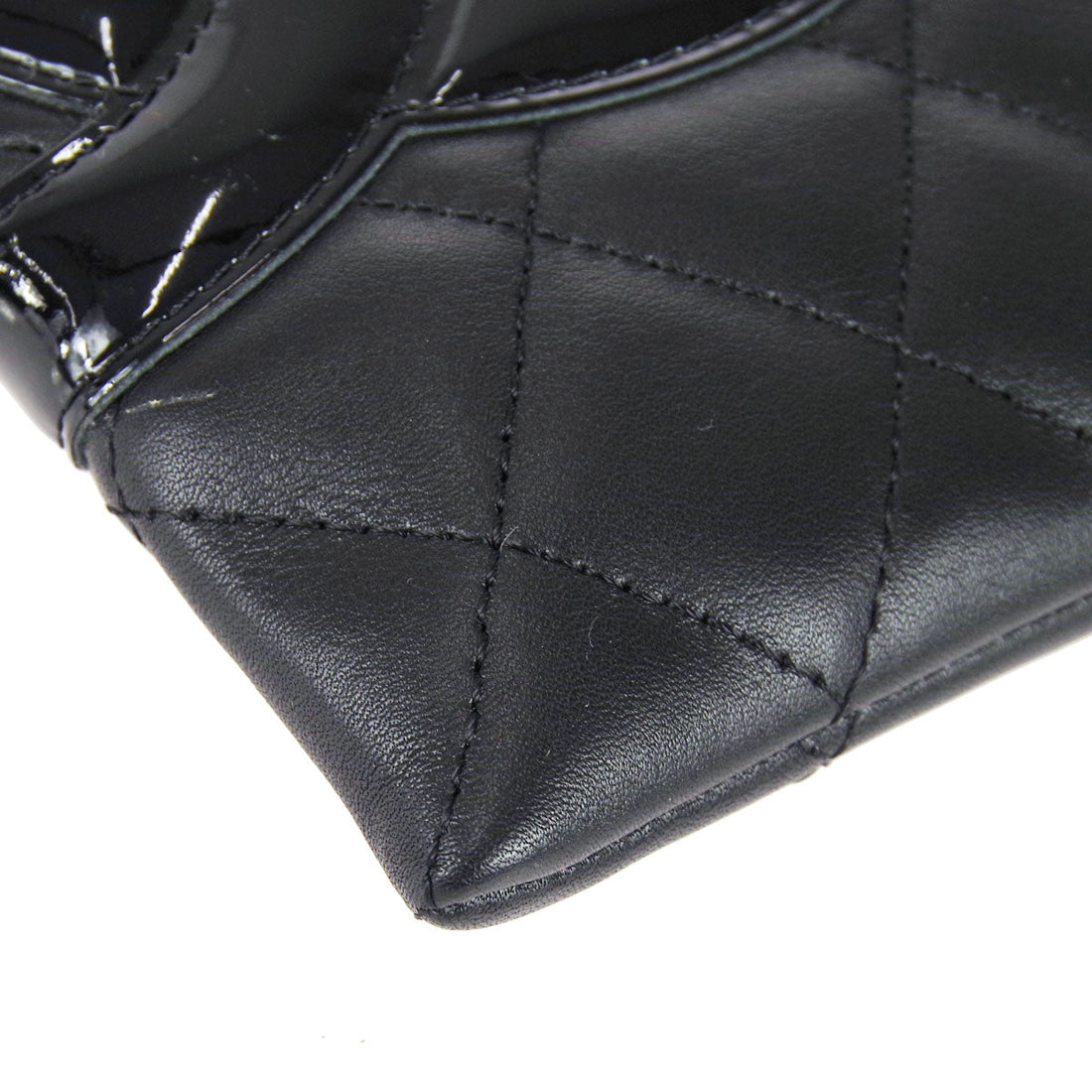 Chanel * Cambon Ligne Shoulder Bag Black Calfskin