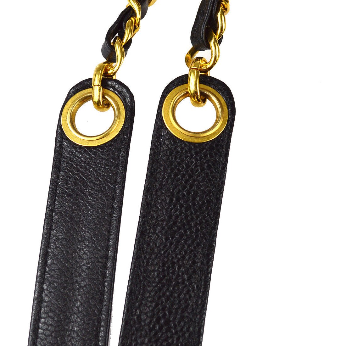 Chanel Chain Shoulder Tote Bag Black Caviar