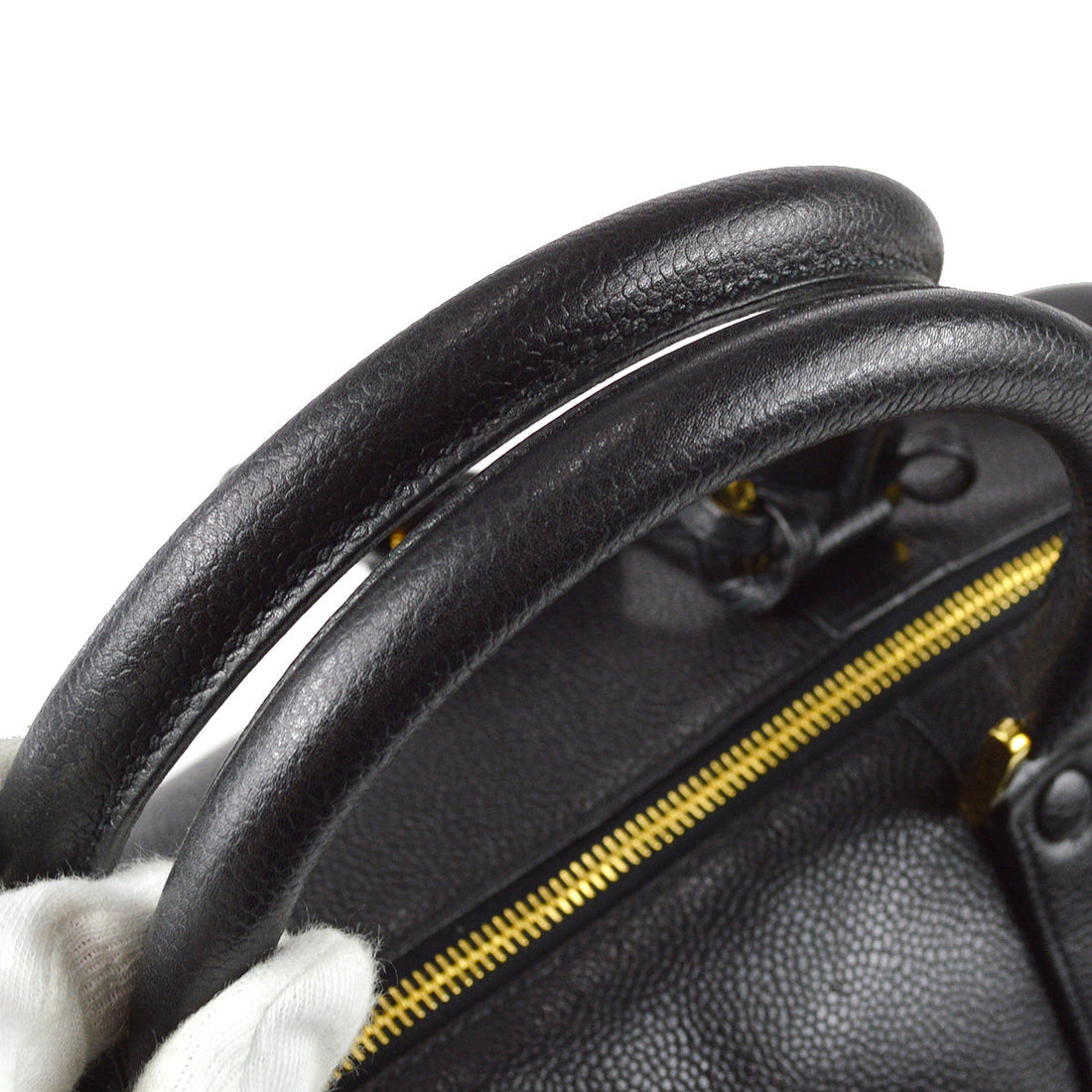 Chanel 2way Duffle Shoulder Handbag Black Caviar