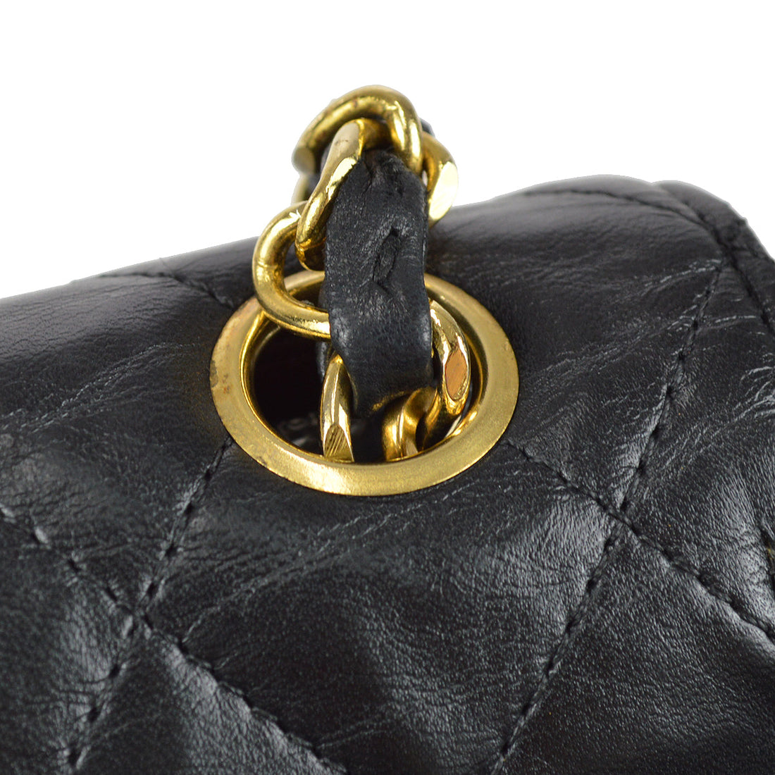 Chanel Chain Shoulder Bag Black Lambskin