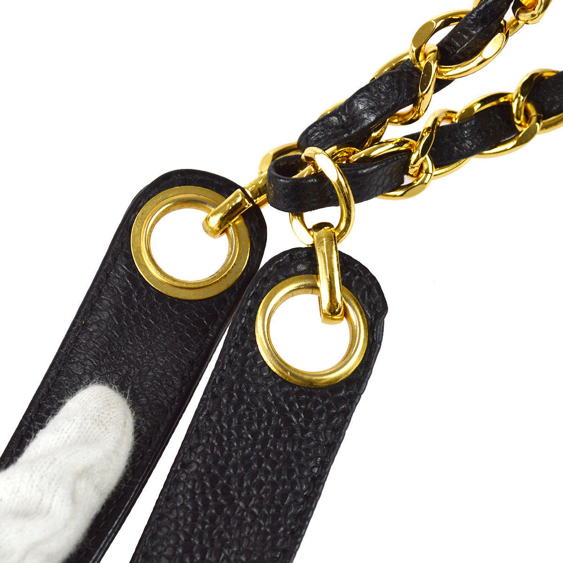 Chanel 1996-1997 Triple CC Tote Bag 25 Black Caviar