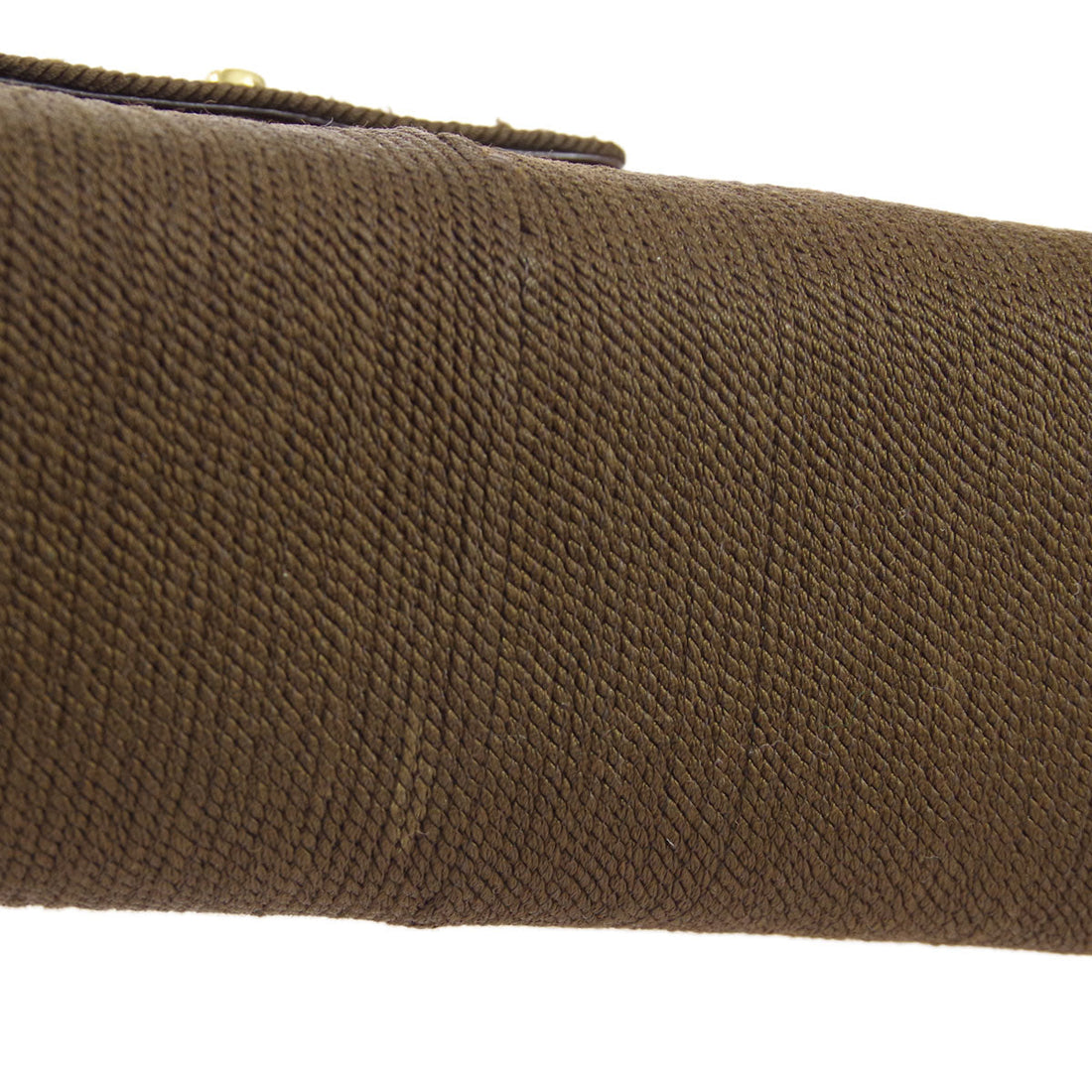 Chanel * Braided Shoulder Bag Brown Nylon Knit