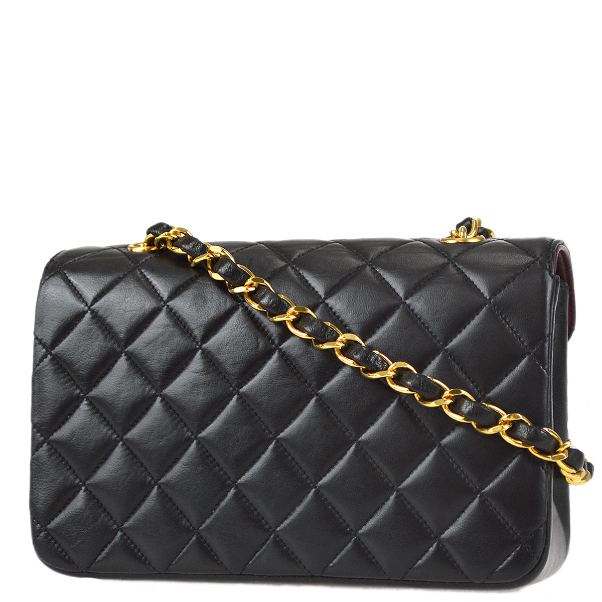 Chanel Chain Shoulder Bag Black Lambskin