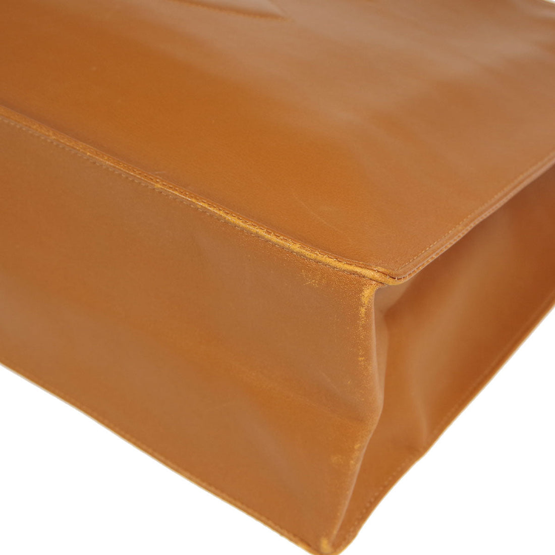 Chanel * Chain Shoulder Tote Bag Brown Lambskin