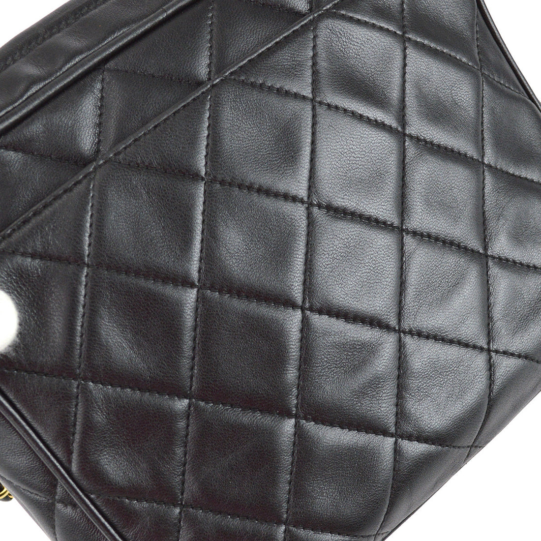 Chanel Chain Shoulder Bag Black Lambskin