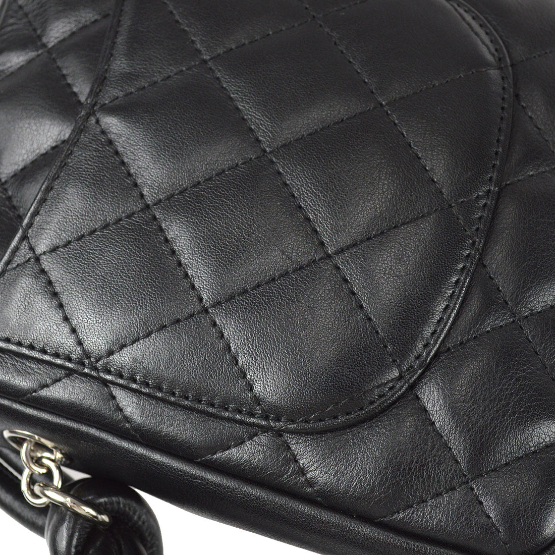 Chanel Cambon Ligne Shoulder Bag Black Calfskin