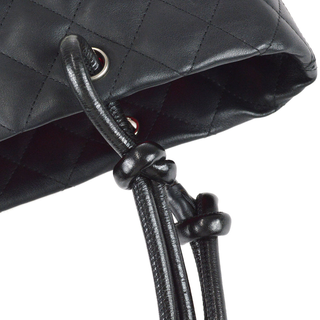 Chanel Cambon Ligne Tote Handbag Black Calfskin