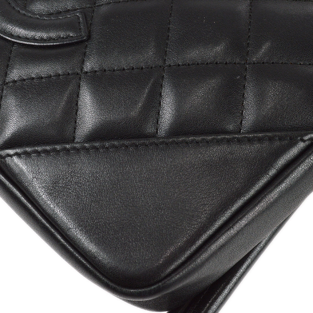 Chanel Cambon Ligne Shoulder Bag Black Calfskin