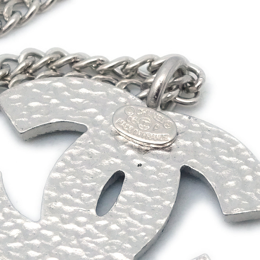 Chanel Silver Chain Necklace Pendant 06P