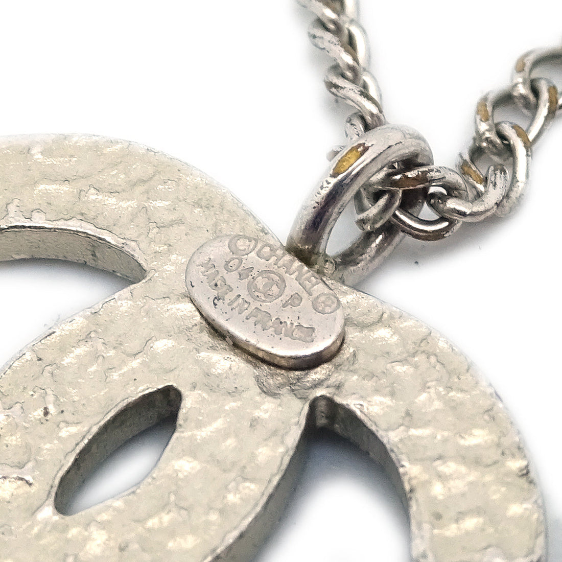 Chanel Silver Chain Necklace Pendant 04P