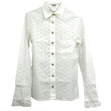 Chanel Shirt Blouse White #36