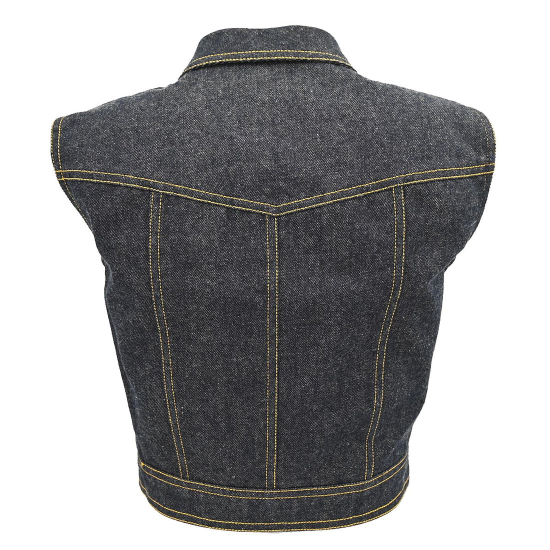Chanel Sleeveless Vest Denim Jacket Indigo E97 #38