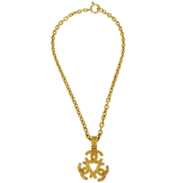 Chanel Triple CC Chain Pendant Necklace Gold 94A