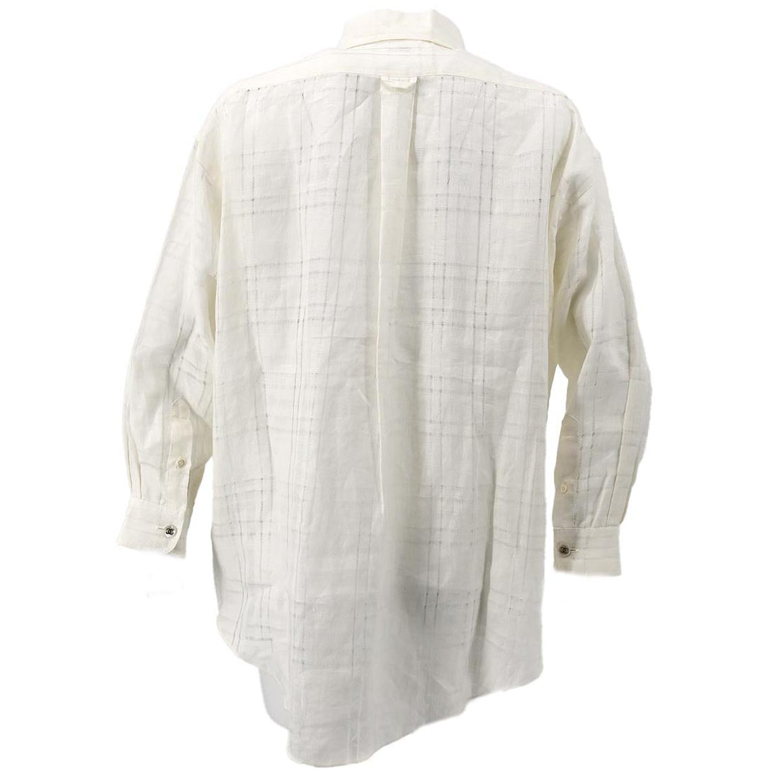 Chanel Shirt Blouse White 03317 #38