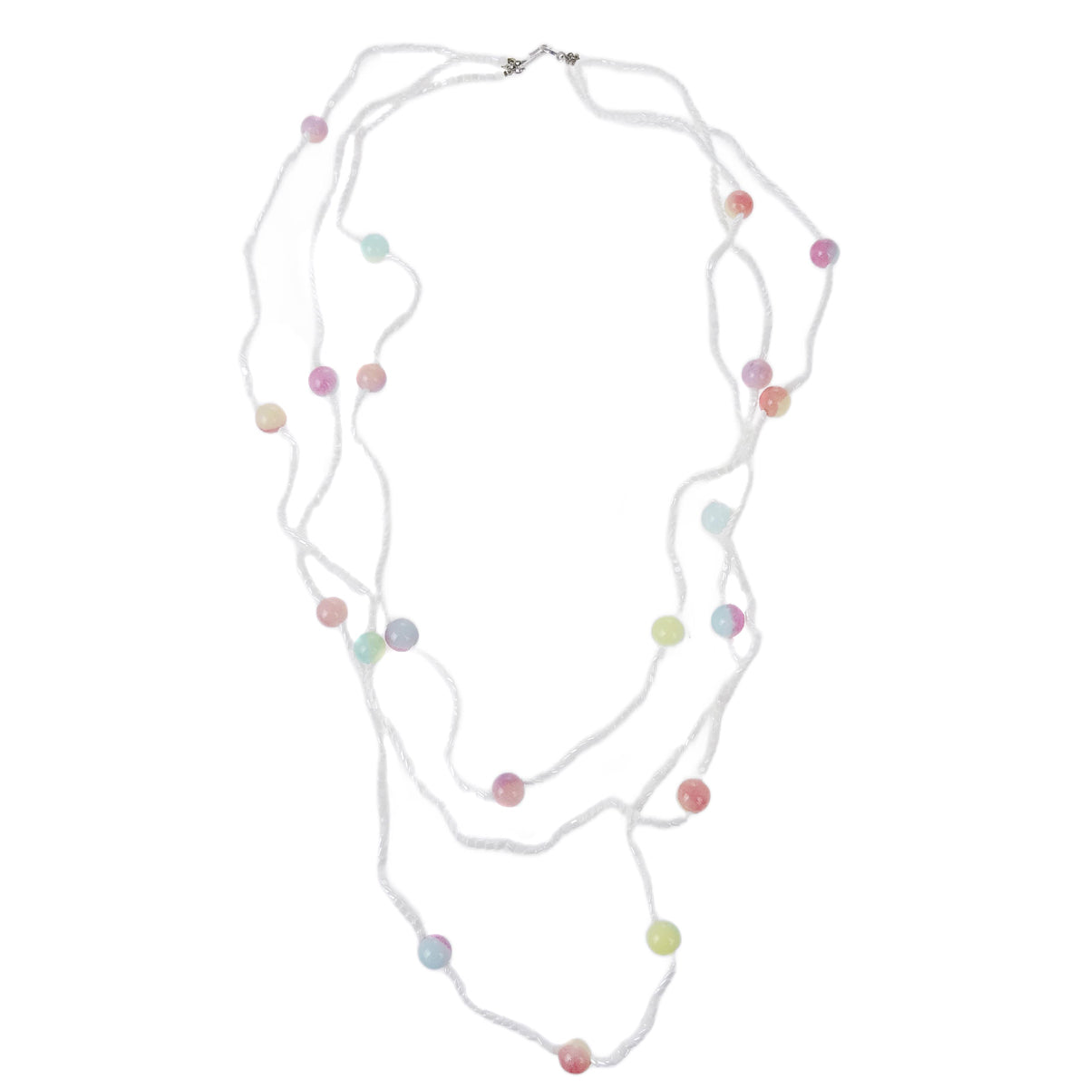 Chanel Stone Bijou Chain Necklace White 99P