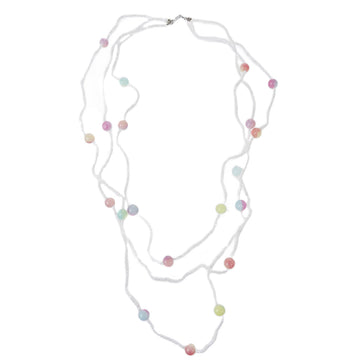 Chanel Stone Bijou Chain Necklace White 99P