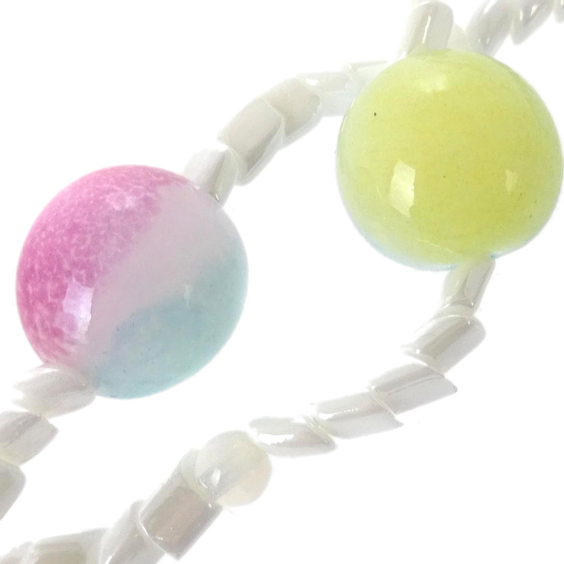 Chanel Stone Bijou Chain Necklace White 99P