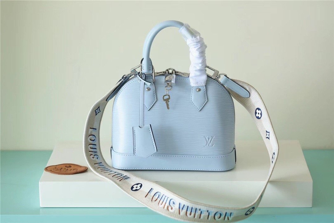 LV Alma BB Epi Light Blue For Womtlm,  Shoulder And Crossbody Bags 23.5cm/9.3in LV